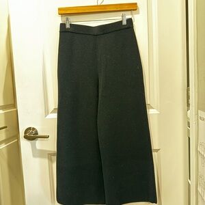 J. Crew Black Knit Wide-leg Sweater Pants